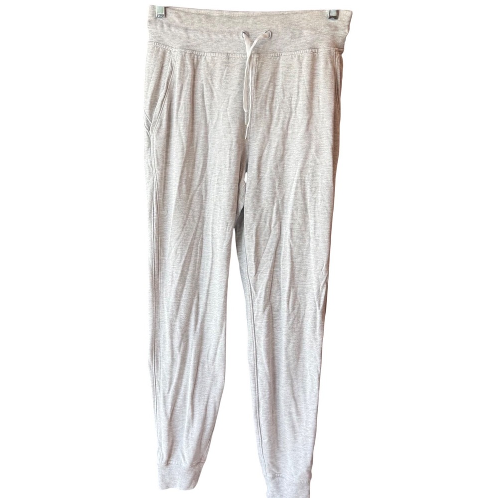 Lululemon Warm Down High Rise Jogger Gray Fleece Lounge Pants Size 6